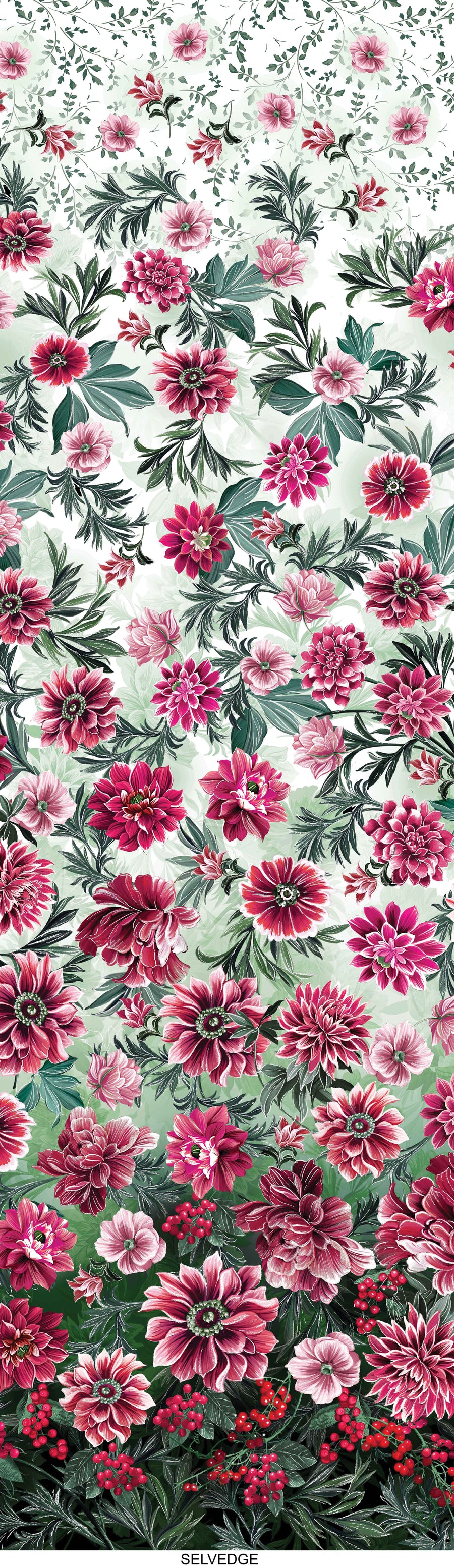 Winterberry Floral, Winterberry Field-Sage Quilting Fabric
