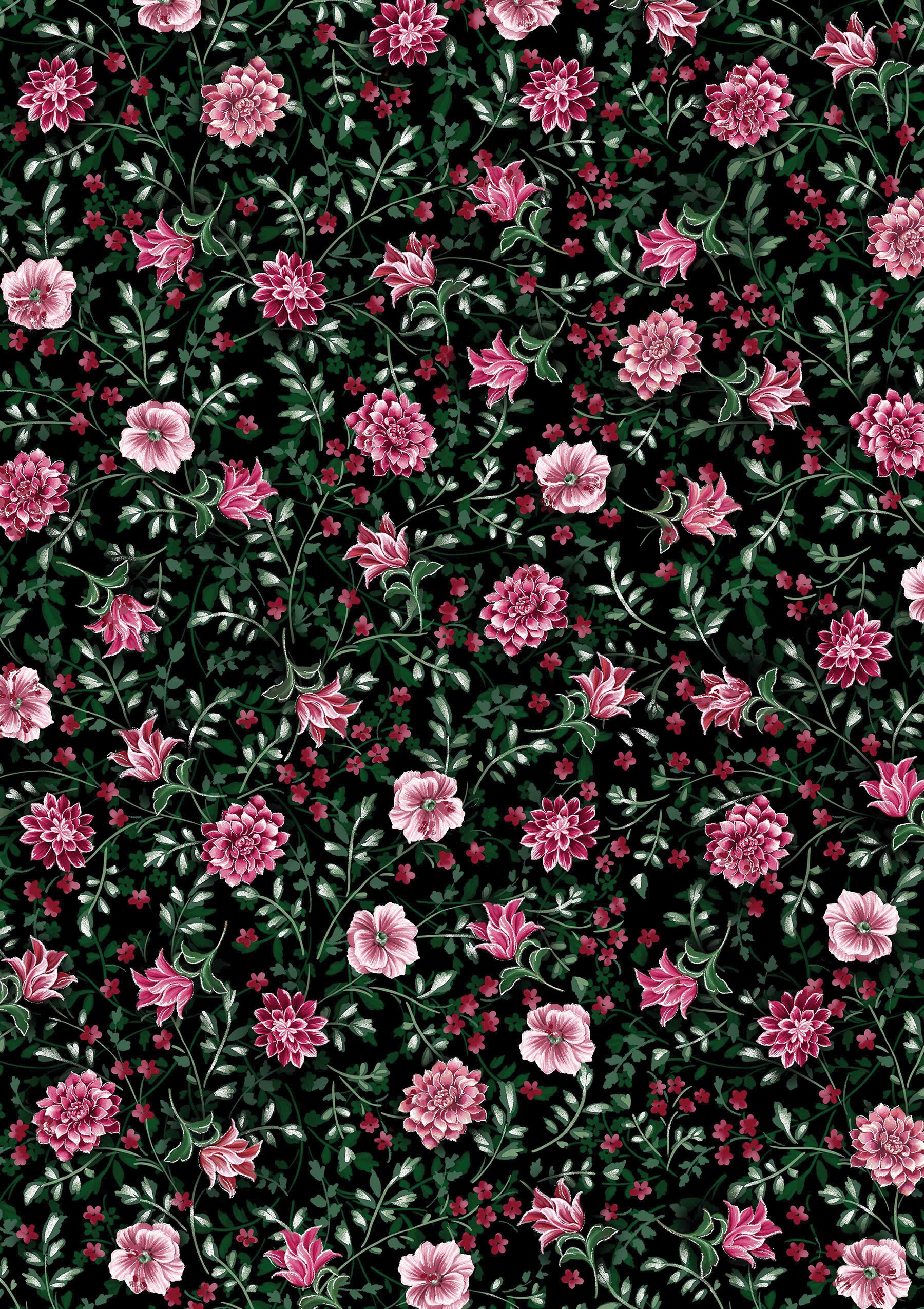 Winterberry Floral Fabric Collection by Benartex