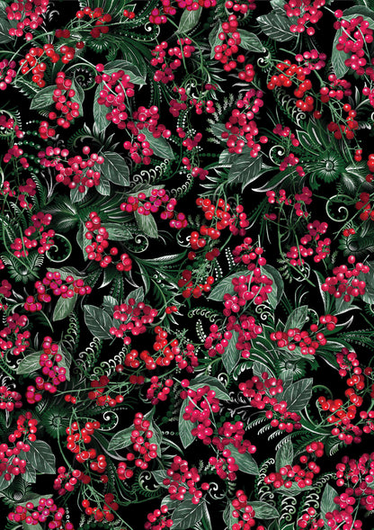 Winterberry Floral Fabric Collection by Benartex