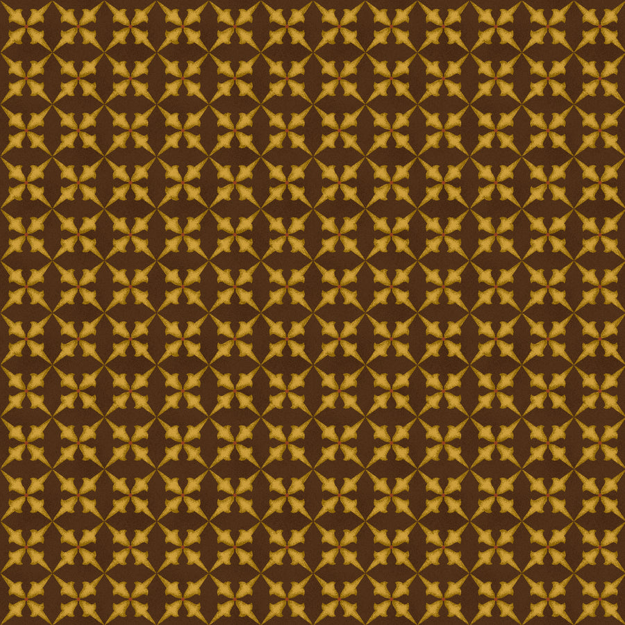 Wit & Wisdom, Trumpet Flower-Brown Quilting Fabric