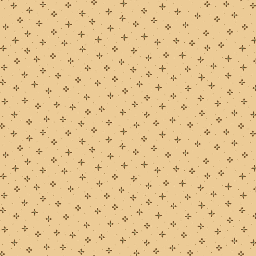 Wit & Wisdom, Geometric Petals-Cream Quilting Fabric