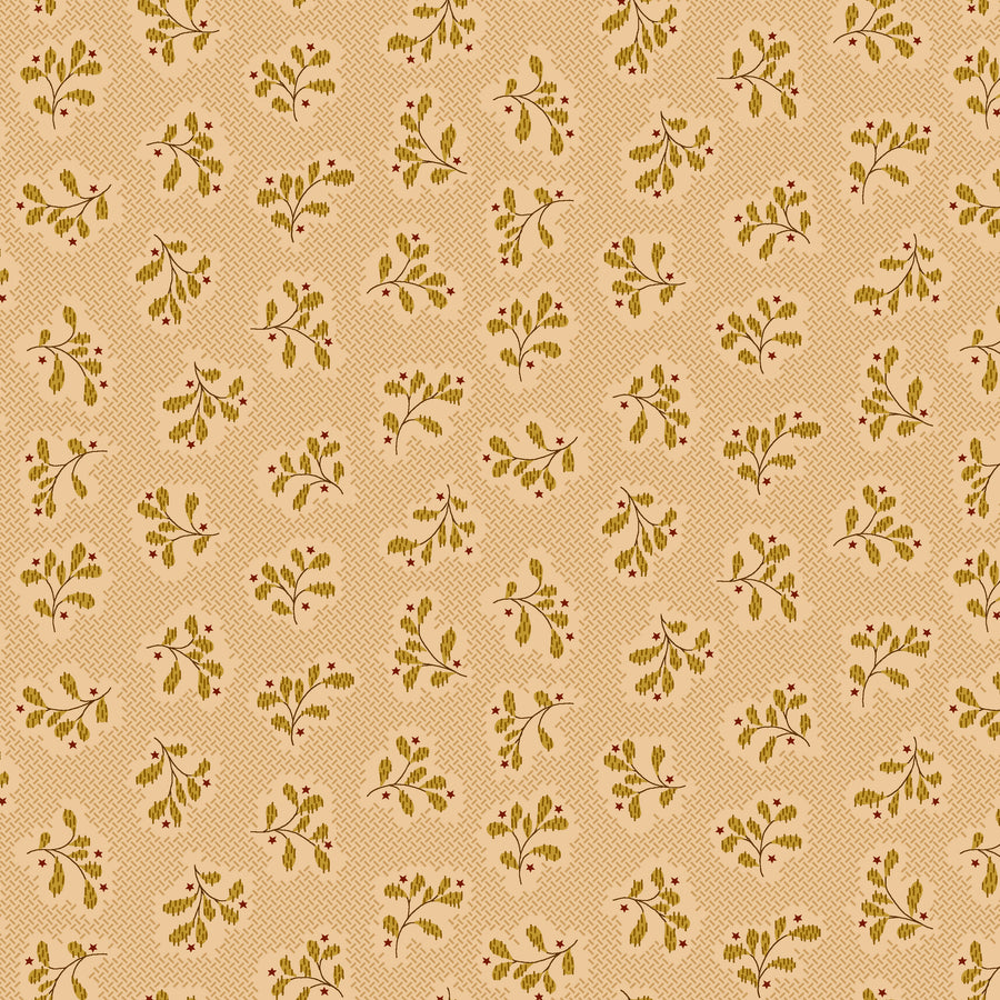 Wit & Wisdom, Leaf Clusters-Cream Quilting Fabric