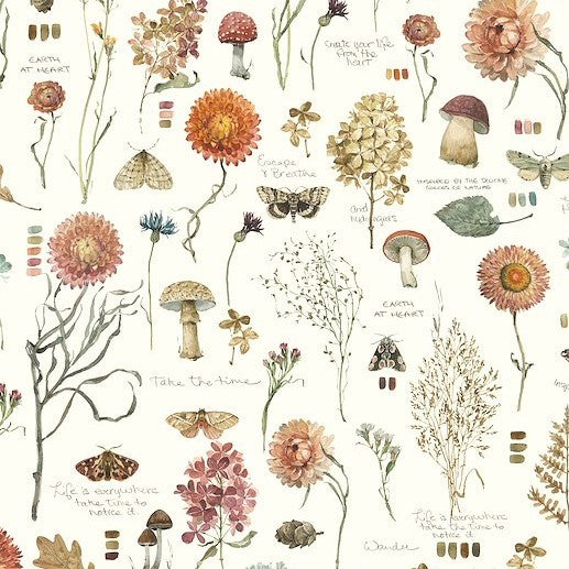 Seasons Study Botanical Quilt Fabric by the 1/4 Yard by Wilmington Prints