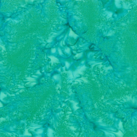 Hoffman Fabrics 1895 Fat Quarter Bundle-Teal Treasures – Hand-Dyed Batik Quilting Fabric