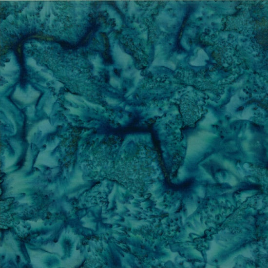 Hoffman Fabrics 1895 Fat Quarter Bundle-Teal Treasures – Hand-Dyed Batik Quilting Fabric
