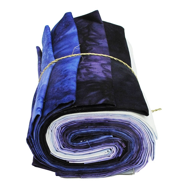 Hoffman Fabrics 1895 Fat Quarter Bundle-Pristine Purple– Hand-Dyed Batik Quilting Fabric fabric precut