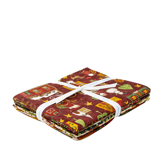 Up On The Housetop 1-Yard Bundle (Cranberry) by Riley Blake Designs