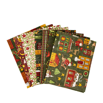 Up On The Housetop 1-Yard Bundle (Green) by Riley Blake Designs