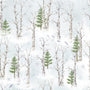 Snowflake Lodge, Winter Woods-White Quilting Fabric