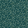 A Festive Medley, Golden Leaf Scroll Dark Teal Quilting Fabric