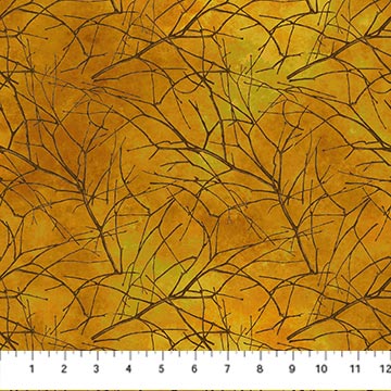 Autumn Splendor-Stonehenge, Branches on Ombre Quilting Fabric