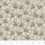 Winter Woodland "Chickadees (Taupe)" Fabric by the 1/4 Yard