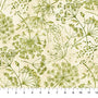 "Queen Anne’s Lace" Cream-Green Quilt Fabric | Northcott