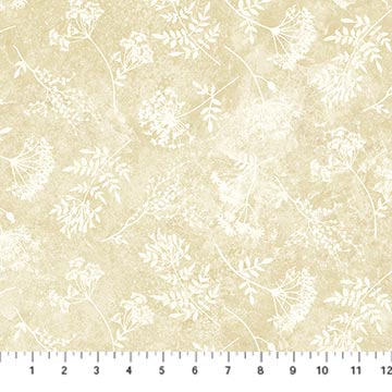 Floral Toss Large Beige Quilt Fabric | Northcott Fabrics