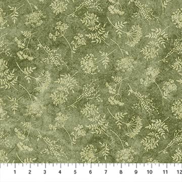 Floral Toss Small Green Quilt Fabric | Northcott