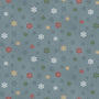 Gardening Snowmen Blue Snowflakes Quilting Fabric
