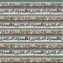 Gardening Snowmen Border Stripe Quilting Fabric