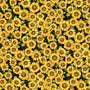 Chicken Shack, Black Quilting Sunflowers Fabric