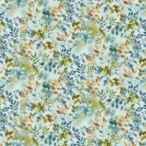Awakenings "Pale Blue Foliage" Fabric by the 1/4 yard
