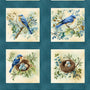 Awakenings "Blue Bird Blocks" Quilt Panel by Henry Glass