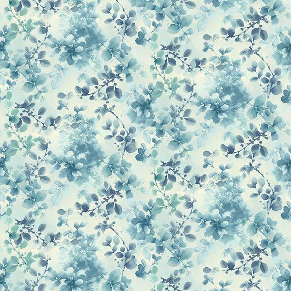 Awakenings "Pale Blue Silhouettes Texture" (6 inch) Fabric by the 1/4 yard