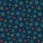 Blue Multi Snowflakes Christmas Fabric | Henry Glass