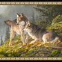 "Companions" - Wolf Pair 36" x 44" Quilting Fabric Panel