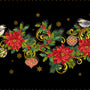 Christmas Joy * Black Table Runner Panel * by Studio E Fabrics