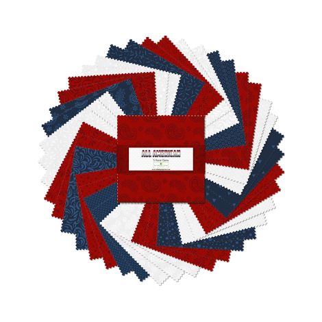 "All American" 5 Karat Gems Layer Cake – Wilmington Prints fabric precut
