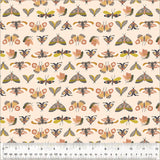 Under the Canopy, Moonlit Moths-Blush Quilt Fabric