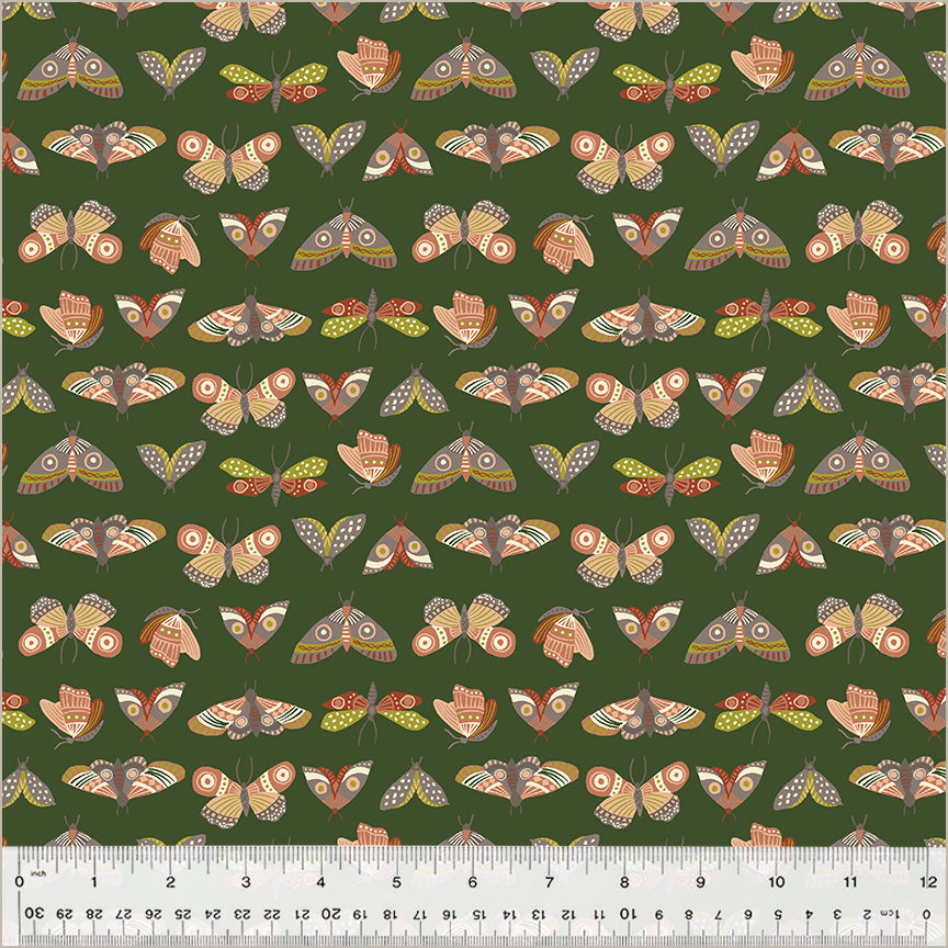 Under the Canopy, Moonlit Moths-Forest Quilt Fabric by the 1/4 Yard by Windham Fabrics