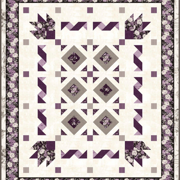 Blackberry Bramble Bear Paw Quilt Kit - Limited Edition Wilmington Prints