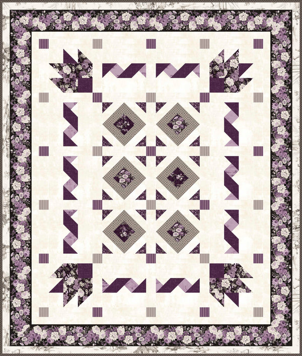 Blackberry Bramble Bear Paw Quilt Kit - Limited Edition Wilmington Prints