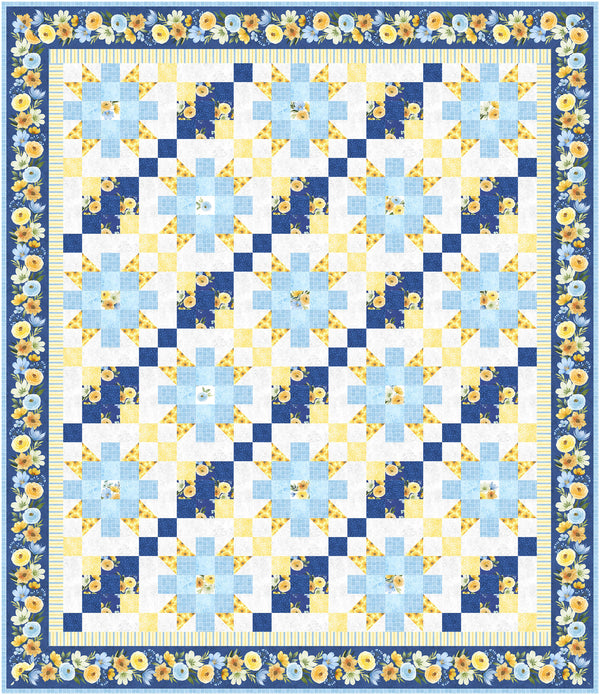Gentle Meadow Throw Quilt Kit 62" x 72" | Wilmington Prints