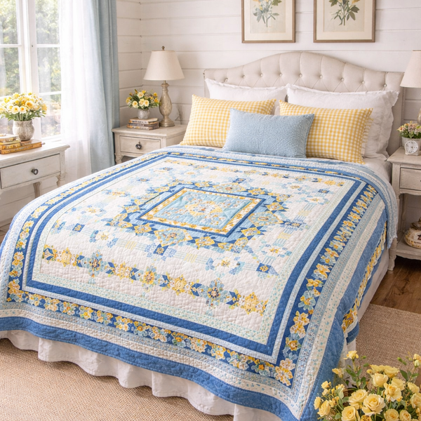 Gentle Meadow Block of the Month Quilt Kit | Wilmington Prints | 91" x 106" Quilt