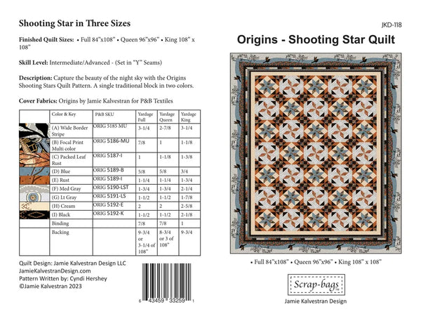 Shooting Star Quilt Kit – Origins Fabric by P&B Textiles | Limited Edition