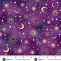 Luna, Purple constellation quilt fabric by Makower UK