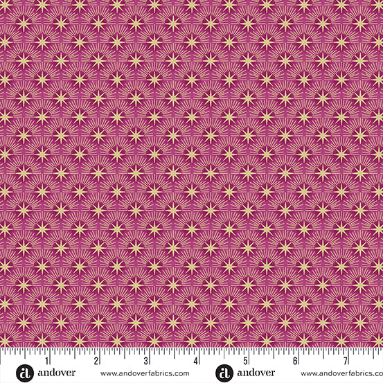 Luna, pink glow quilt fabric by Makower UK