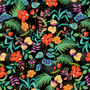 Hothouse Magic by Studio E Fabrics-Flowers-Black