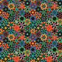 Hothouse Magic by Studio E Fabrics-Mirrored Hexie-Black