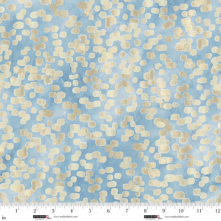 Slate Golden Dots Fabric by the 1/4 Yard by Studio E