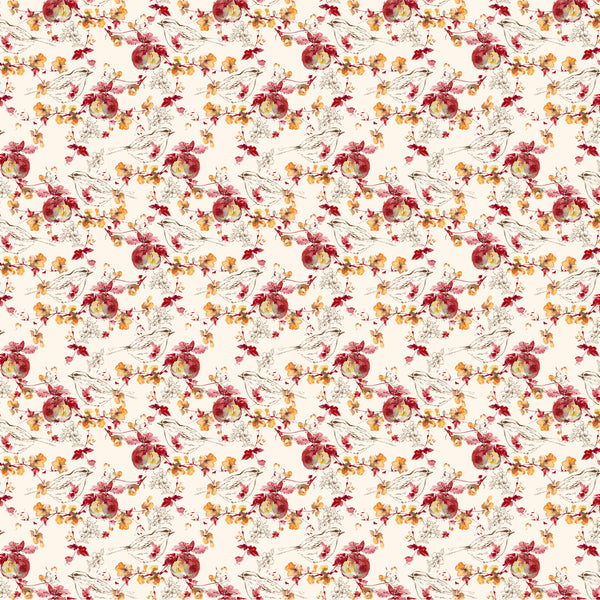 Blooming Memories Apples Cream Quilt Fabric