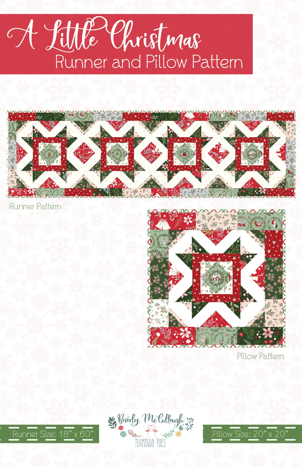 A Little Christmas Table Runner & Pillow Pattern