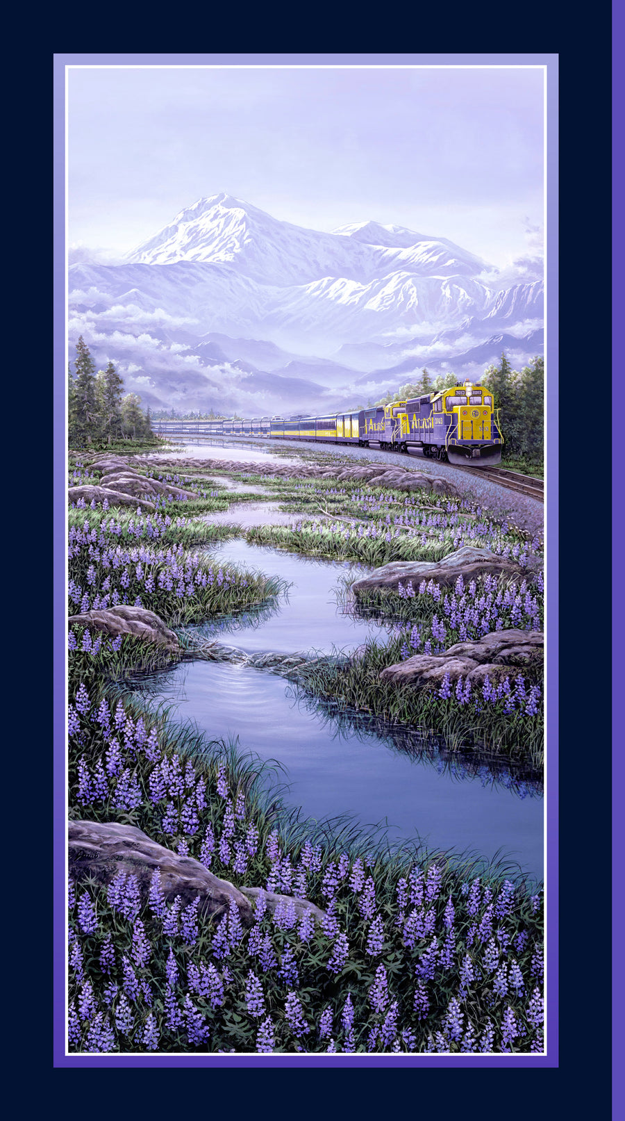 Great Land Passage quilt panel from Aurora's Passage by P&B Textiles
