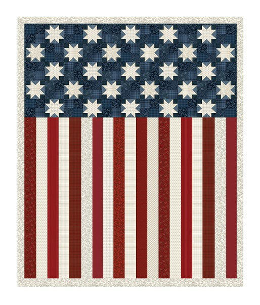 "American Valor Panel Navy Red" | Benartex Patriotic Panel