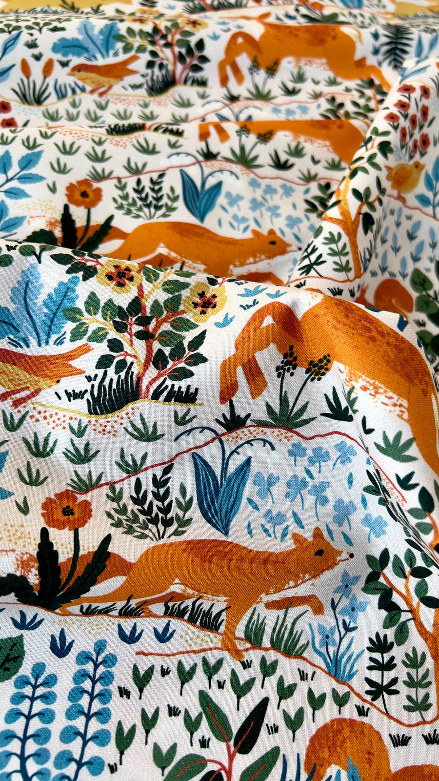 Baltic Woodland, Wild Animals Light Quilting Fabric