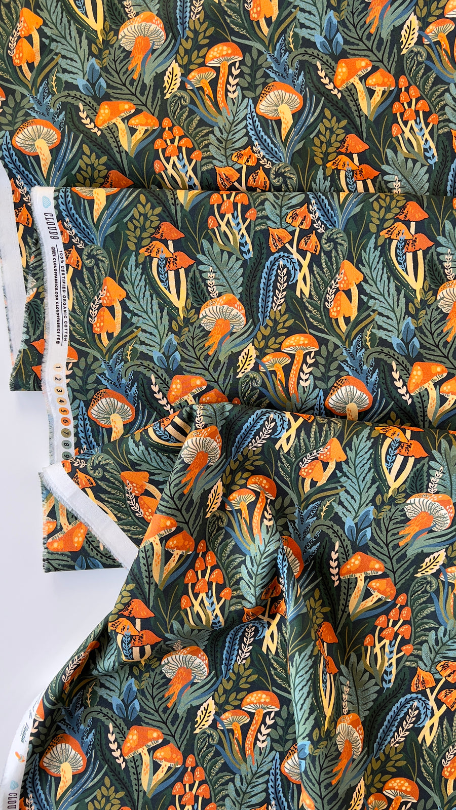 Baltic Woodland, Mushrooms Quilting Fabric