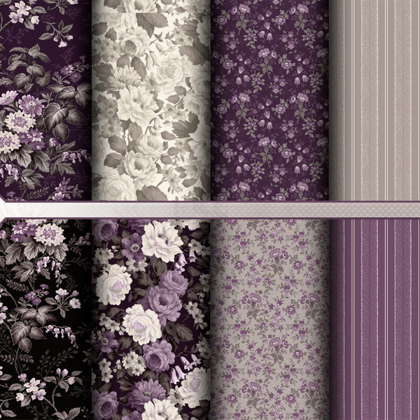 Blackberry Bramble Bear Paw Quilt Kit - Limited Edition Wilmington Prints