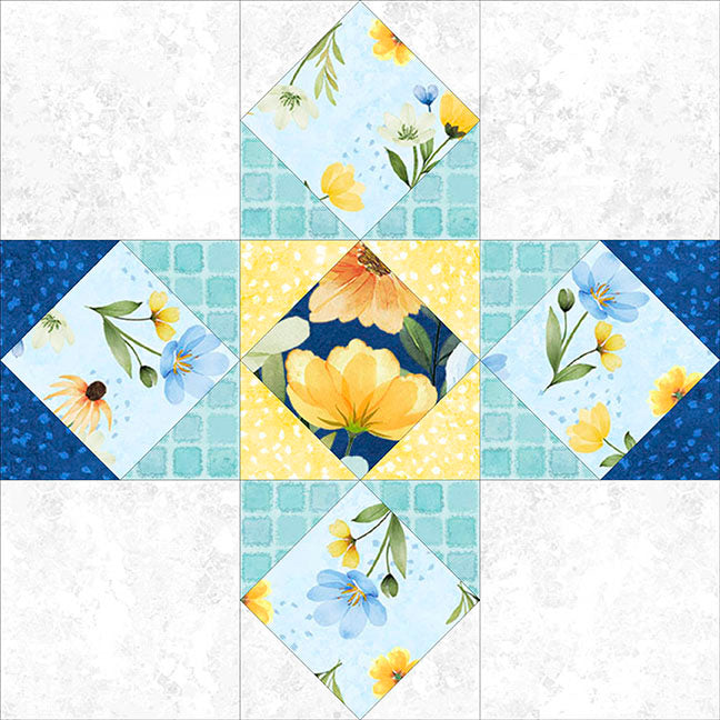 Gentle Meadow Block of the Month Quilt Kit | Wilmington Prints | 91" x 106" Quilt