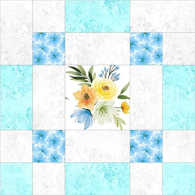 Gentle Meadow Block of the Month Quilt Kit | Wilmington Prints | 91" x 106" Quilt